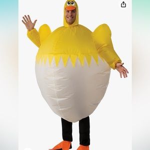 Adult inflatable chicken costume